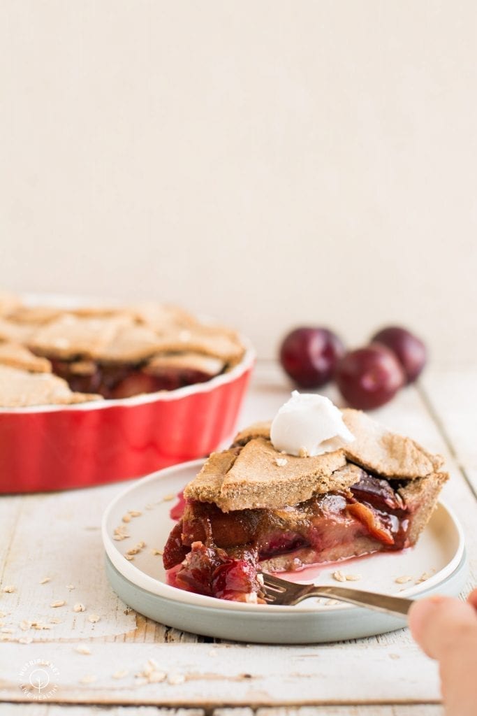 Plum Pie [Vegan, Gluten-Free, Refined Sugar Free] | Nutriplanet