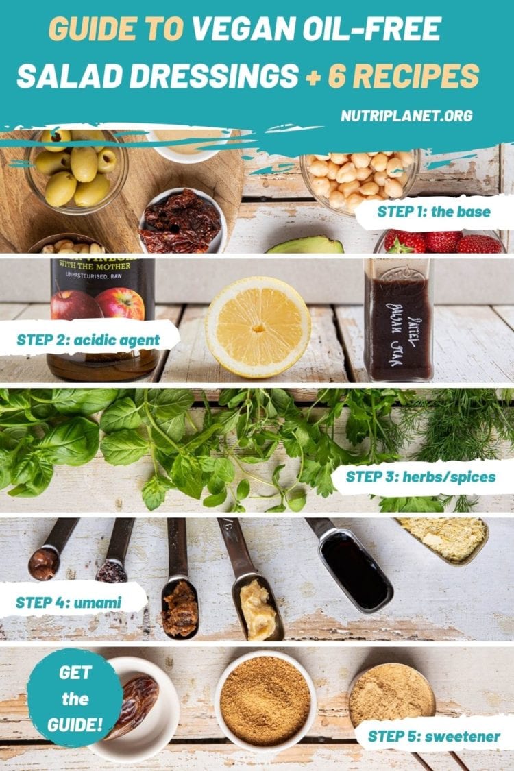 Vegan Oil-Free Salad Dressings [Step-by-Step Guide] | Nutriplanet